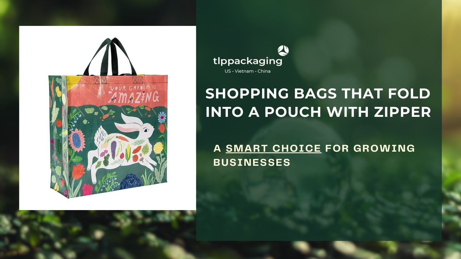 Shopping bags that fold into a pouch with zipper