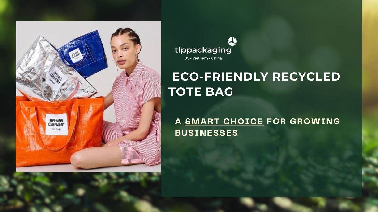 Eco-friendly recycled tote bag