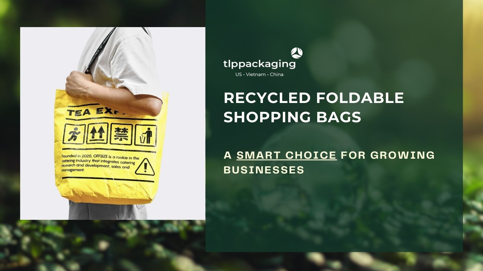 Recycled foldable shopping bags