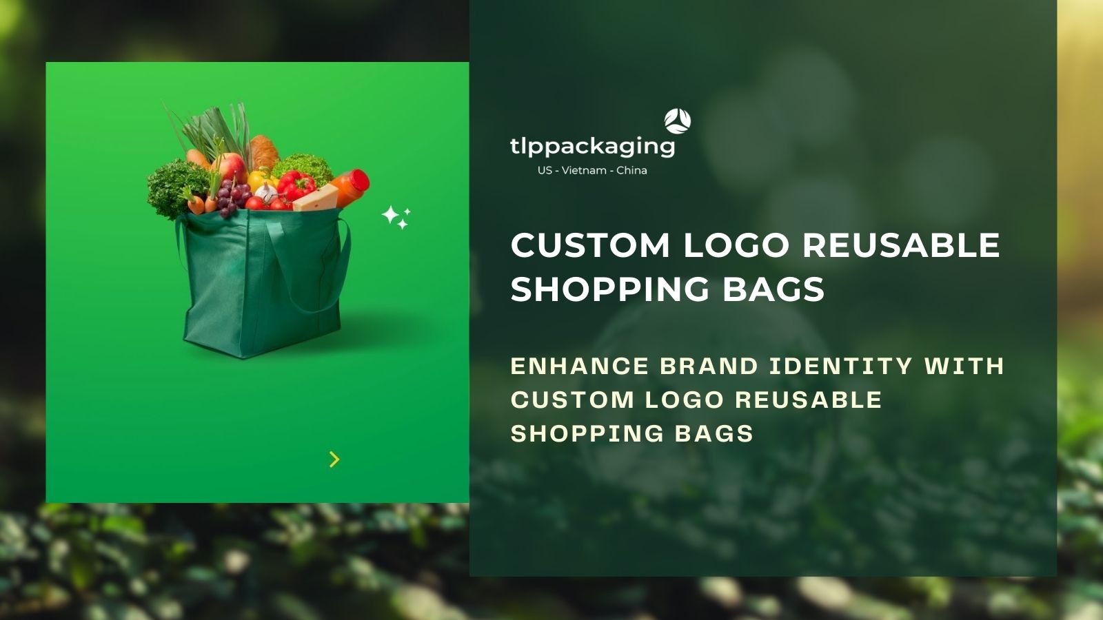 Custom logo reusable shopping bags