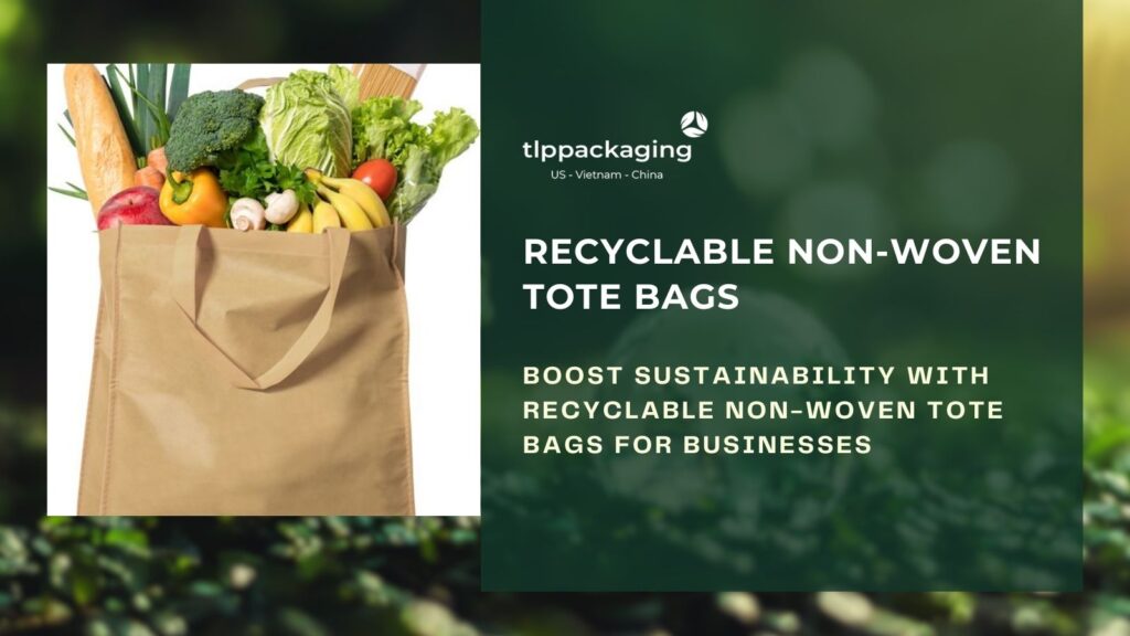 Recyclable non-woven tote bags