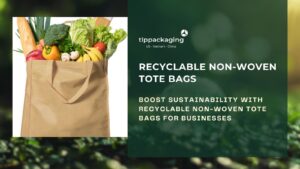 Recyclable non-woven tote bags