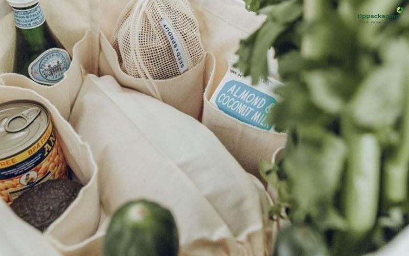 Recycled foldable grocery bags