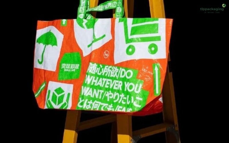 Recycled foldable grocery bags